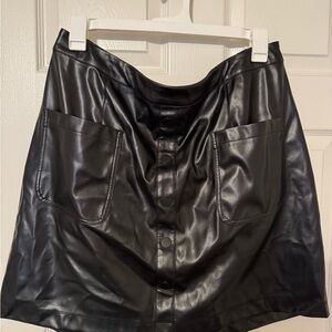 Black Leather Skirt